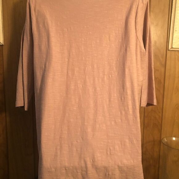 pure jill  3/4 sleeve hi lo tunic. Size 3X. Dusty Pink. - Picture 5 of 6